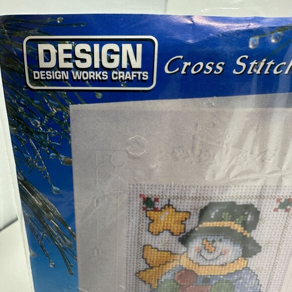 NEW Design Works Crafts Snowman Cross Stitch Greetings Christmas Holiday Hobby - Picture 5 of 8
